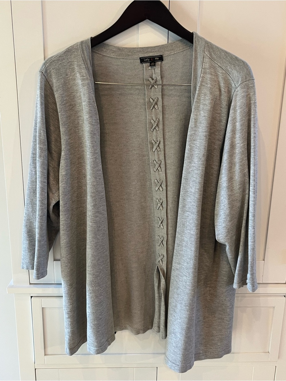 Let and me gray cardigan
